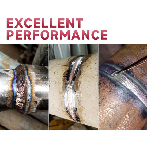 Various TIG welding joints showing excellent performance with Tig Pen Finger Feeder And Welding Rod Holder for precise control.