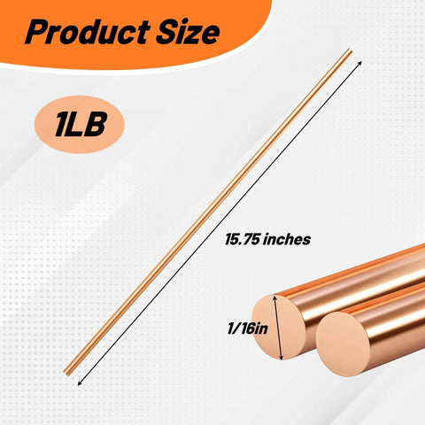 ER70S-6 Mild Steel TIG Welding Rod 1LB 1/16 in x 16 in Filler Wire size chart