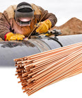 ER70S-6 Mild Steel TIG Welding Rod 1LB 1/16 in x 16 in Filler Wire for Carbon Steel, welder using rods on pipeline