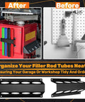 4 Slot TIG Welding Rod Holder Storage Rack For Filler Rod Tubes Wall Mount Organizer Shelf installation examples