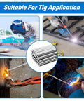Stainless Steel TIG Welding Rod ER308L Filler Wire One Sixteenth Inch By Sixteen Inch Fifty Count One Pound Pack Low Splatter And High Corrosion Resistance For TIG Welding With Argon Or Mixed Gas Shielding Gas.