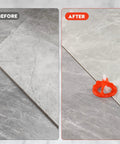 Tile Leveling System Clips 500 Pack One Eighth Inch Spacers For Wall And Floor Ceramic Tile And Stone Install Easy Do It Yourself Setup With Pro Grade Precision Gap Control Storystore, before and after leveling comparison