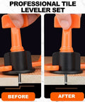 Tile Leveling System Kit With 100 Levelers, 500 Clips, 50 Wedges And 2 Wrenches for wall and floor installation before and after use