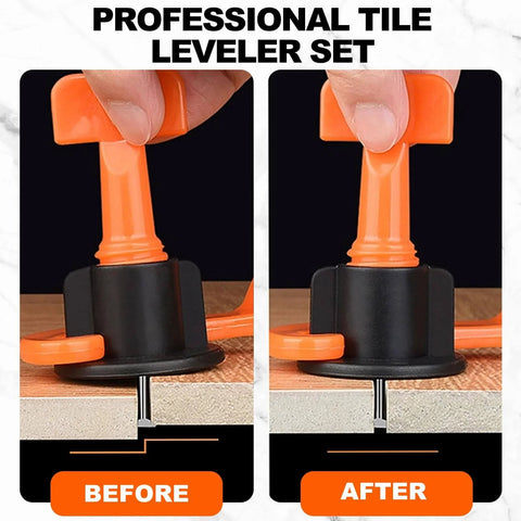 Tile Leveling System Kit With 100 Levelers, 500 Clips, 50 Wedges And 2 Wrenches for wall and floor installation before and after use