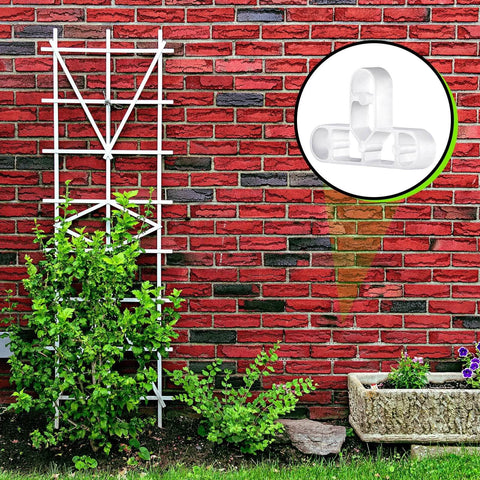 10Mm Tile Spacers 400 Pcs Pack For Brick Wall Separator Three Way Leveling System Clips shown with a brick wall backdrop