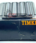 USA Made Timken 3877 Tapered Roller Bearing for Hyster 30228 on branded box, front view, suitable for forklifts and heavy equipment