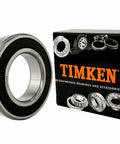 Timken 6006-2RS Double Rubber Seal Bearings 30x55x13mm 2 Pack Pre Lubricated Deep Groove Ball Bearings and packaging