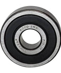 Timken 6200 2RS Double Rubber Seal Ball Bearing 10x30x9mm front view, chrome steel, pre-lubricated, for precision machinery.