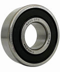 Close-up view of Timken 6202-2RS Double Seal Ball Bearing 15x35x11mm, showing double rubber seal and metal finish.