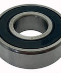 Close-up of Timken 6202-2RS Double Seal Ball Bearing, 15x35x11mm size, pre-lubricated for smooth rotation and versatile applications.