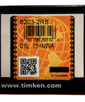 Timken bearing box with model number 6203-2RS and QR code displayed