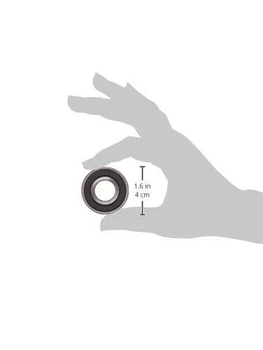 Hand holding Timken 6203-2RS Deep Groove Ball Bearing 17x40x12mm High Precision Sealed with measurement for size comparison.