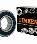 Timken 6205-2RS Double Rubber Seal Ball Bearing 25x52x15mm Pre-Lubricated with packaging box