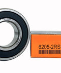 Timken 6205-2RS Double Rubber Seal Ball Bearing 25x52x15mm Pre-Lubricated with box