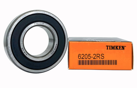 Timken 6205-2RS Double Rubber Seal Ball Bearing 25x52x15mm Pre-Lubricated with box