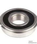 Timken 6214-2RS-NR Ball Deep Groove Radial Bearing ISO Precision Sealed 2RS NR for industrial machinery, side view.