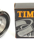 Two piece cone and cup tapered roller bearing set LM603049 LM603011 with packaging visible for automotive and industrial use