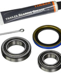 Heavy Duty Trailer Bearing Kit Timken TIMBT238 Sealed Hub Bearings with grease and components for easy install on one axle.