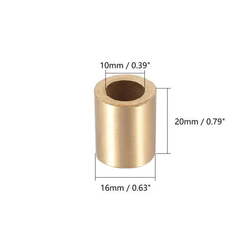 10 Pcs Sleeve Bearing Set With 10 Mm Bore 16 Mm Outer Diameter And 20 Mm Length Self Lubricating Bushings for machinery use