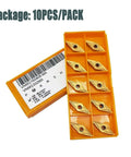 Gold TiN Coated Carbide Inserts Set For MVJNR MVJNL MVVNN Tool Holders VNMG332 VNMG160408 in plastic packaging