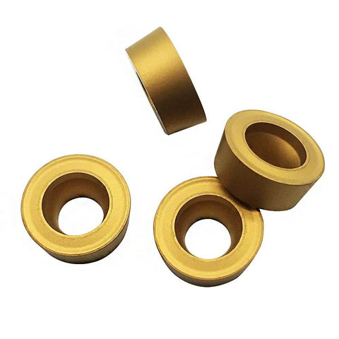 10 Pack RCMT10T3MO R5 Pro Grade Carbide Turning Inserts Tin Coated For Fast Cutting, Long Tool Life, Low Friction