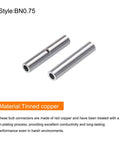 100 Pcs Non Insulated Butt Connectors 22 To 18 AWG Wire Connectors BN0.75 Bulk Pack Pro Grade Easy Crimp Ferrule Terminals