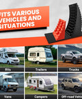 Tire Change Ramp For Trailers And Campers Lifts Up To 6.3 Inches No Jack Needed Anti Slip Ramp With Chocks Carry Bag Dual Axle Tandem Wheel Aid