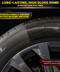 Endurance Tire Gel 16 Oz Purple For A Lasting Gloss Finish, Deep Black And Clean Tires, Weather-Resistant Shine, Non-Run Gel Formula That Prevents Runs And Drips, Premium Car Care Gift For Tire Enthusiasts applied on tire for high gloss effect