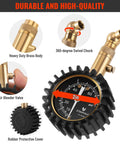 Tire Pressure Gauge 0-75 PSI With Large Glow Dial Calibrated To ANSI B40.1 Grade A Plus Minus 1 Percent for heavy duty vehicles