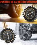 Tire Pressure Gauge 0-75 PSI With Large Glow Dial Calibrated To ANSI B40.1 Grade A Plus Minus 1 Percent for all-weather use on vehicles