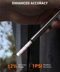 Using 2 Pack Pencil Tire Pressure Gauge, 10 To 75 PSI Range, ANSI B40.1 Grade B ±2% Calibration, Stainless Steel Body With Metal Nozzle