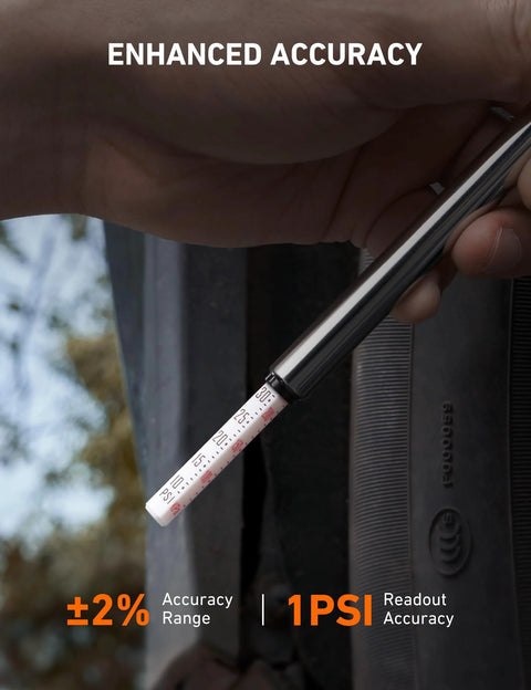 Using 2 Pack Pencil Tire Pressure Gauge, 10 To 75 PSI Range, ANSI B40.1 Grade B ±2% Calibration, Stainless Steel Body With Metal Nozzle