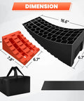 Tire Change Ramp For Trailers And Campers Lifts Up To 6.3 Inches No Jack Needed Anti Slip Ramp With Chocks Carry Bag