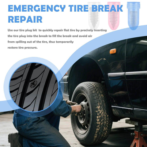 100PCS Tire Repair Kit,Self-Service Tire Screw Plug Repair Kit Includes 3-Size Plugs & Screwdrivers,Professional Screw in Tires Plugs Kits for Quick Repairing Tires Puncture used to fix car tire puncture.