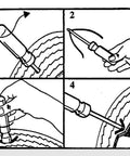 11-Piece Mini Tire Repair Kit All-In-One Fix A Flat For Car, Truck, Golf Cart, Lawn Mower, Motorcycle And ATV Made In USA instructions diagram