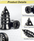 Close-up of tire repair kit components with self-tapping screw details from 100 Piece Tire Repair Kit for cars and motorcycles.