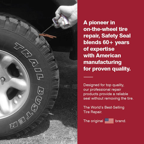 Auto LT Deluxe Pro Grade Repair Kit with 30 Standard 4 Inch Repairs used on car tire for fast safe sealing job