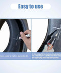 Illustration of Heavy Duty Quarter Inch Carbide Steel Reamer Drill Bit Double Cut Burr for Tire Repair with Quick Release Adapter in use