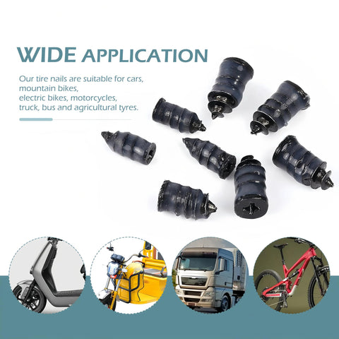 60 Pack Tire Repair Rubber Nails Vacuum Spiral Screws Kit For Cars Trucks Motorcycles And Tractors Self Service Puncture Repair