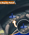 48 Piece Tire Patch Kit With Mixed Size Patches And Mushroom Plugs For Cars Motorcycles Trucks And Buses applied on tire