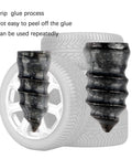 60PCS Tire Repair Rubber Nail, Vacuum Tire Repair Screws for Quick Fixes shown in close-up against a tire background.