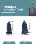 60 Pack Tire Repair Rubber Nails Vacuum Spiral Screws Kit For Cars Trucks Motorcycles And Tractors Self Service Puncture Repair Tool With Durable Heat Resistant Rubber And Effective Sealing Product dimensions