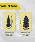 60 Pieces Tire Repair Rubber Nails Vacuum Tire Repair Kits showing two sizes of spiral rubber nails for puncture repair