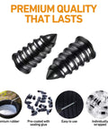 40 PCS Tire Repair Rubber Nails Kit with 2 Tubes of Black Tire Sealant Glue, 2026 New Screw in Tire Plugs Kit close-up view.