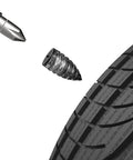 Tire Repair Nail Self-Tapping Screw next to a tire, illustrating quick puncture repair for car, motorcycle, ATV, truck, or tractor.