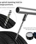 Flat Tire Repair Kit With Plugs 31 Pcs for Car Motorcycle ATV Jeep Truck Tractor includes spiral probe tool and lubricant