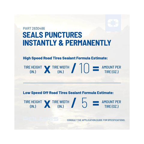 32 Oz Premier Tire Puncture Repair Sealant Seals Leaks Instantly, formula chart for tire sealant application