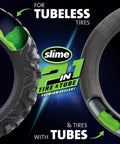 Image showing Slime 10193 Tire and Tube Sealant Puncture Repair Sealant, 2-in-1, for tubeless tires and tires with tubes.