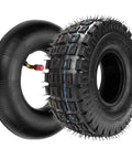3.00-4 260 x 85 10x3 9x3.50-4 Tires Knobby Tread+Tube with TR87 Bent Angled Valve Stem Replacement for E300 E325