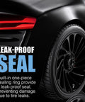 Car tire with 4 Piece Black Anodized Aluminum Plastic Composite Tire Valve Stem Caps With Integrated Plastic Sleeve Corrosion Resistant